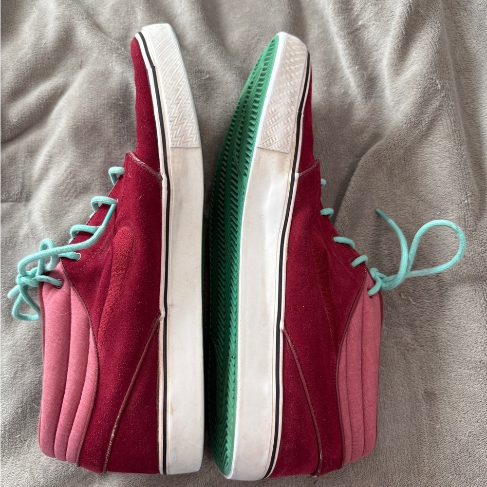 Nike Zoom Stefan Janoski Mid Size 13 Men Causal Sneakers Red Blue Streetwear - Picture 7 of 11
